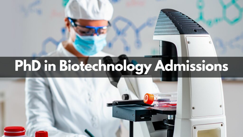 phd biotechnology eligibility
