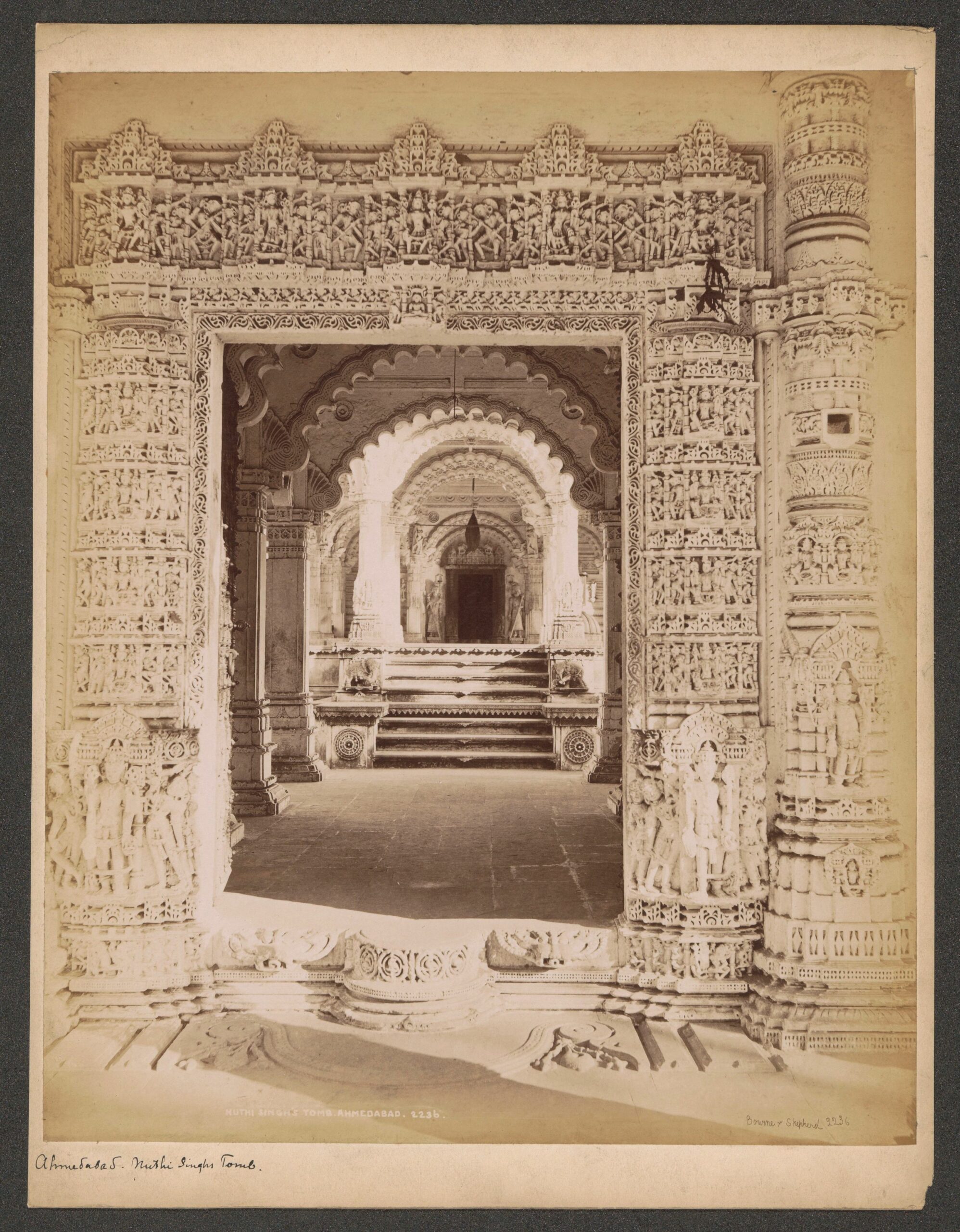 Hutheesing Jain Temple Ornamentation of the doorframe