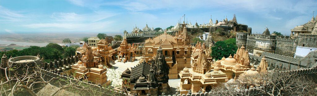 Panoramic view of Palitana Jain Temples