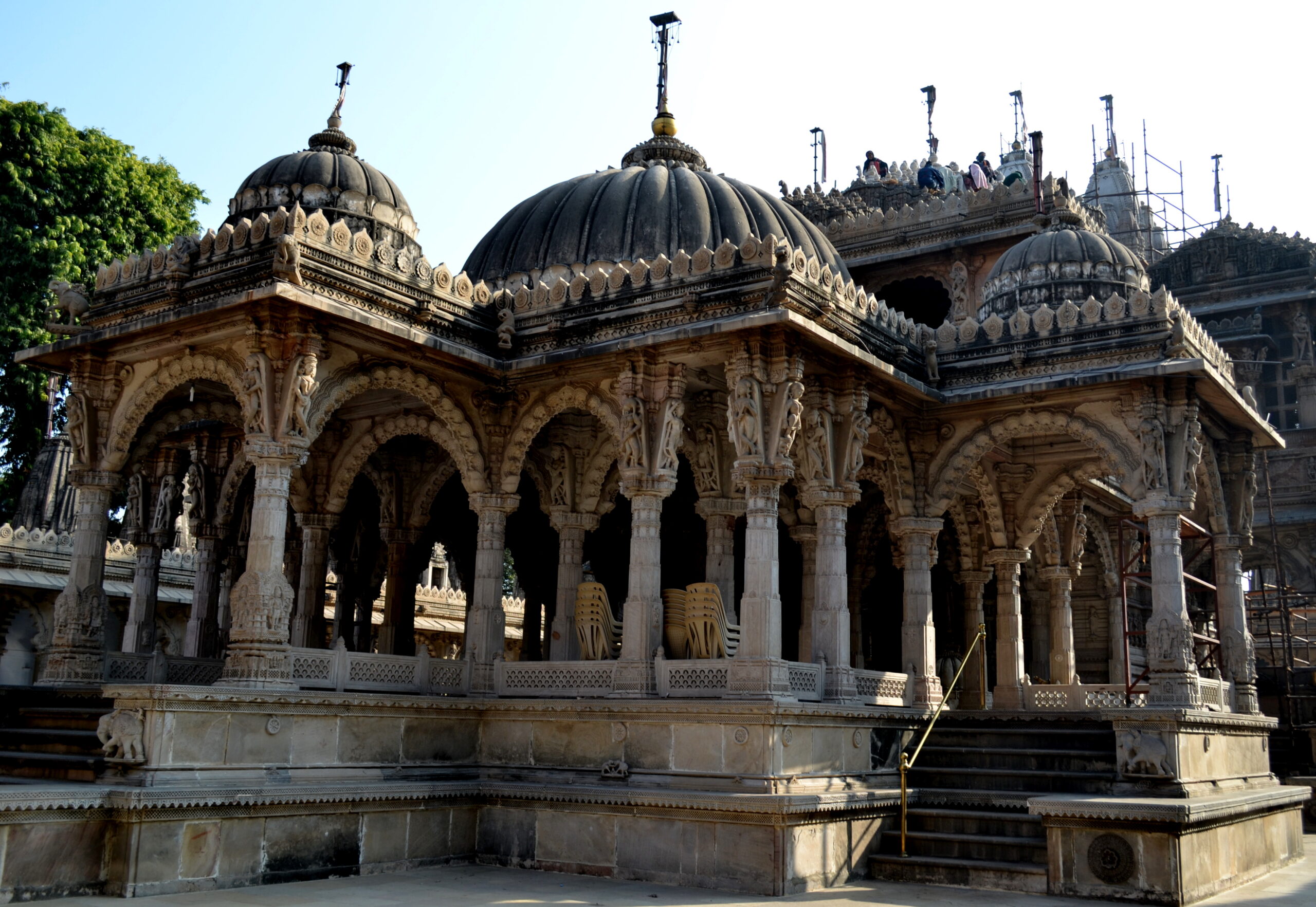 Three sactuaries of the Hutheesing Jain Temple