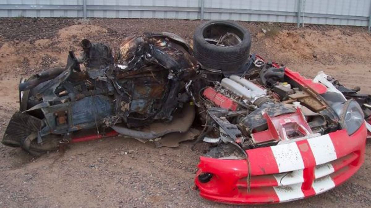 Dodge Viper Flipped in August 2010 - worst car accidents ever