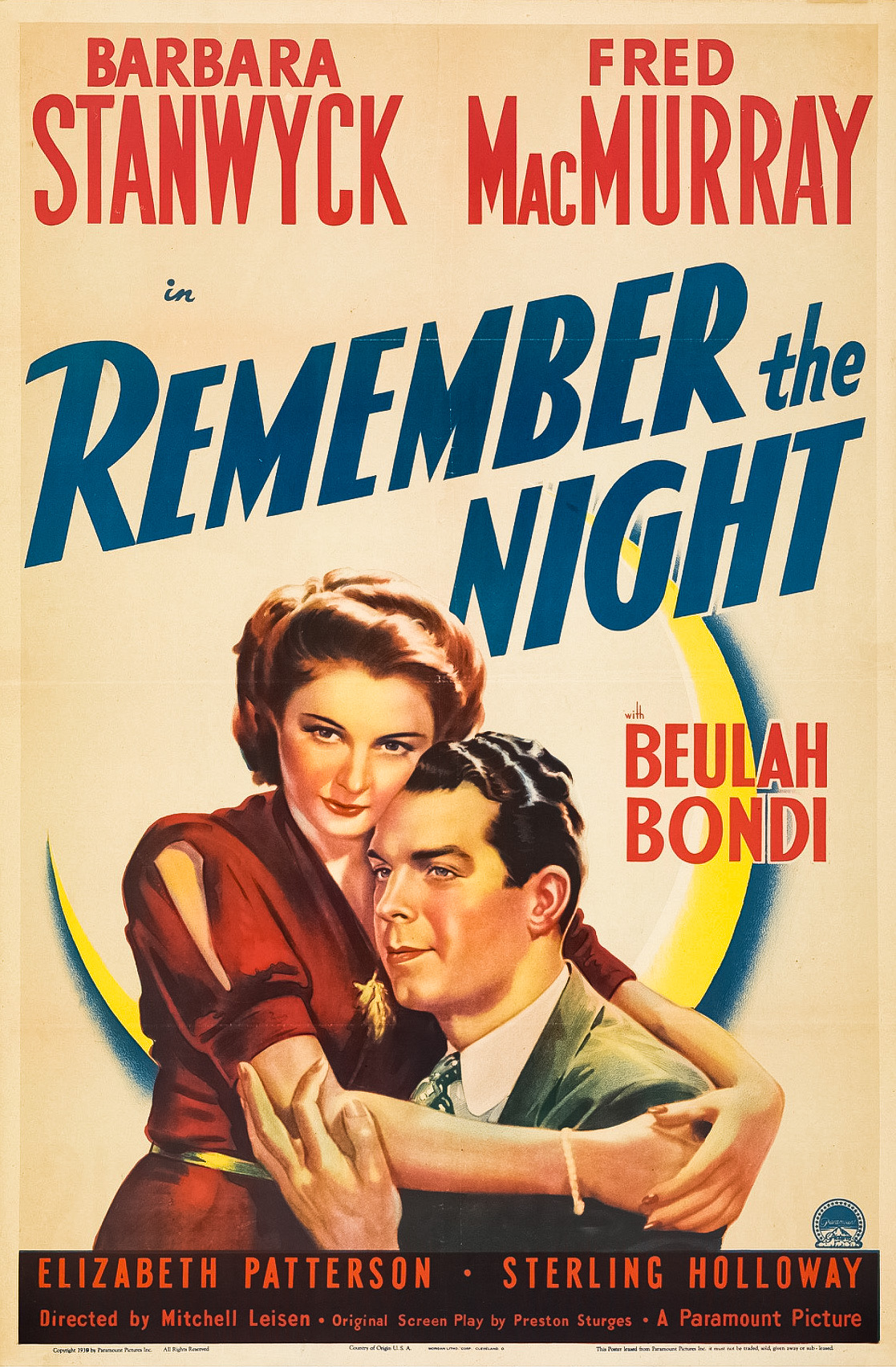Remember the Night 1940